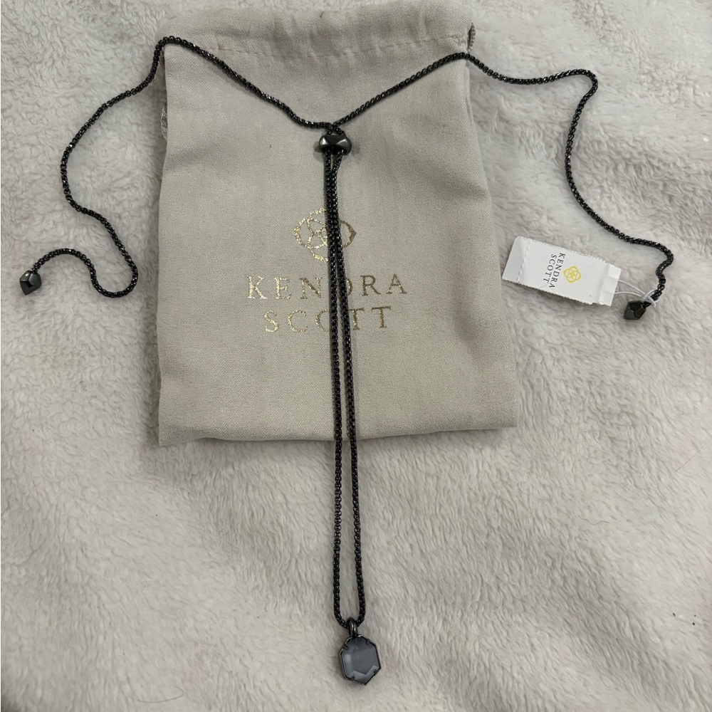 Kendra Scott Black/Charcoal Pendant Necklace